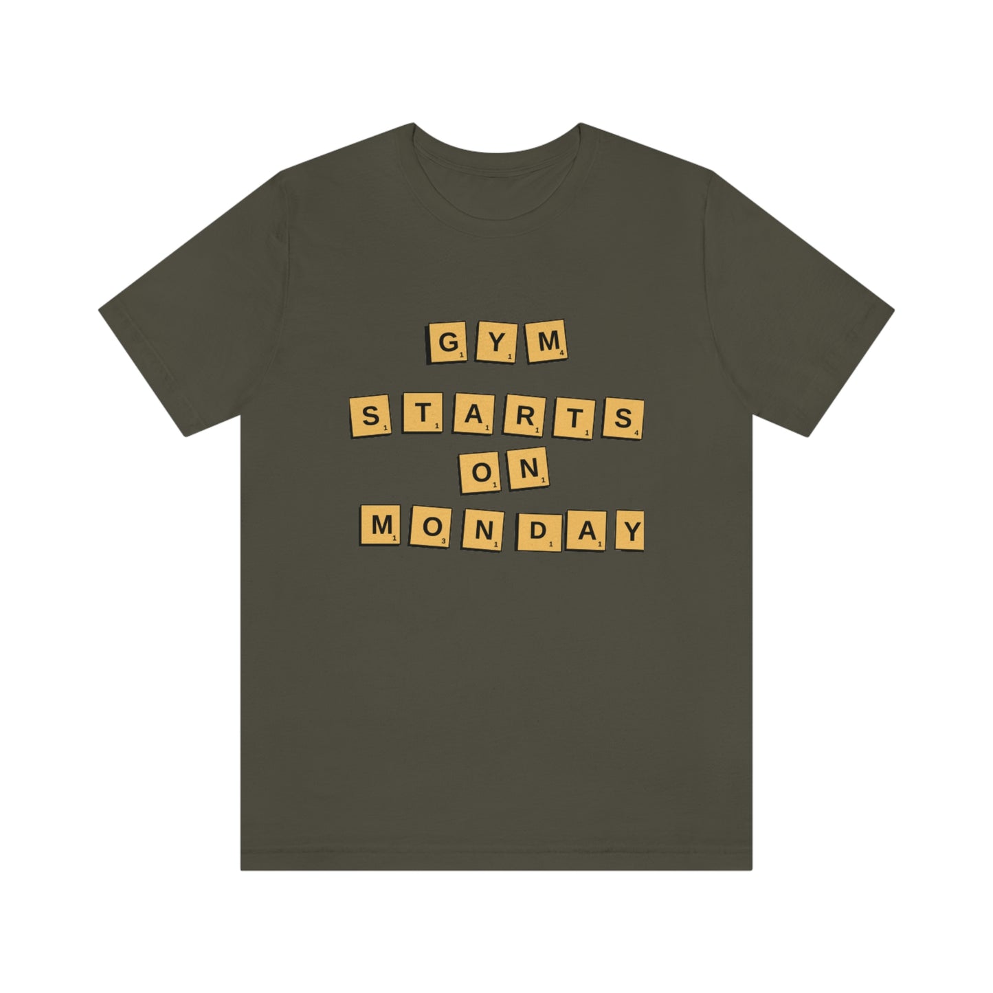Unisex "Gym Starts On Monday" Graphic Tee shirt