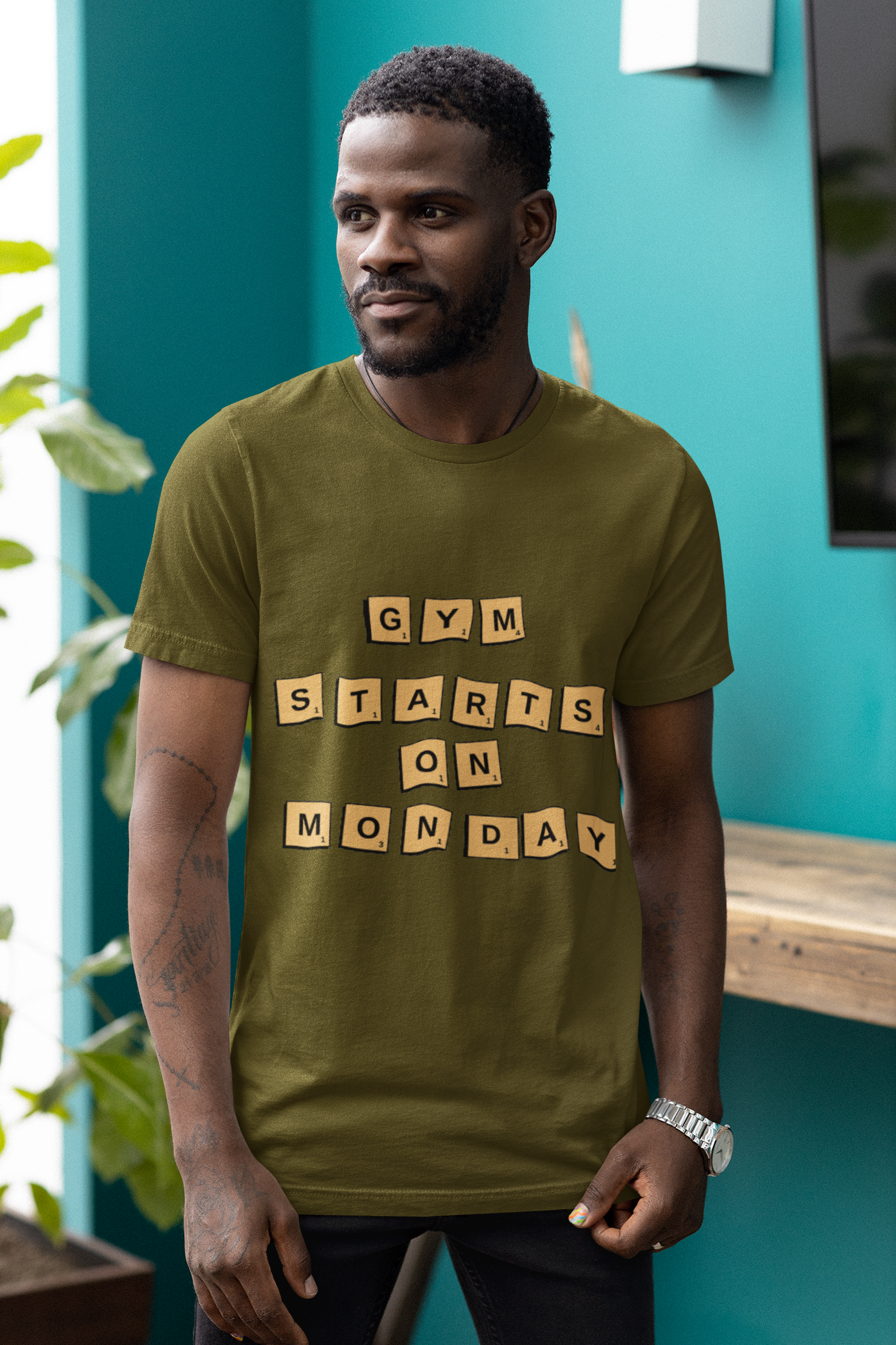 Unisex "Gym Starts On Monday" Graphic Tee shirt