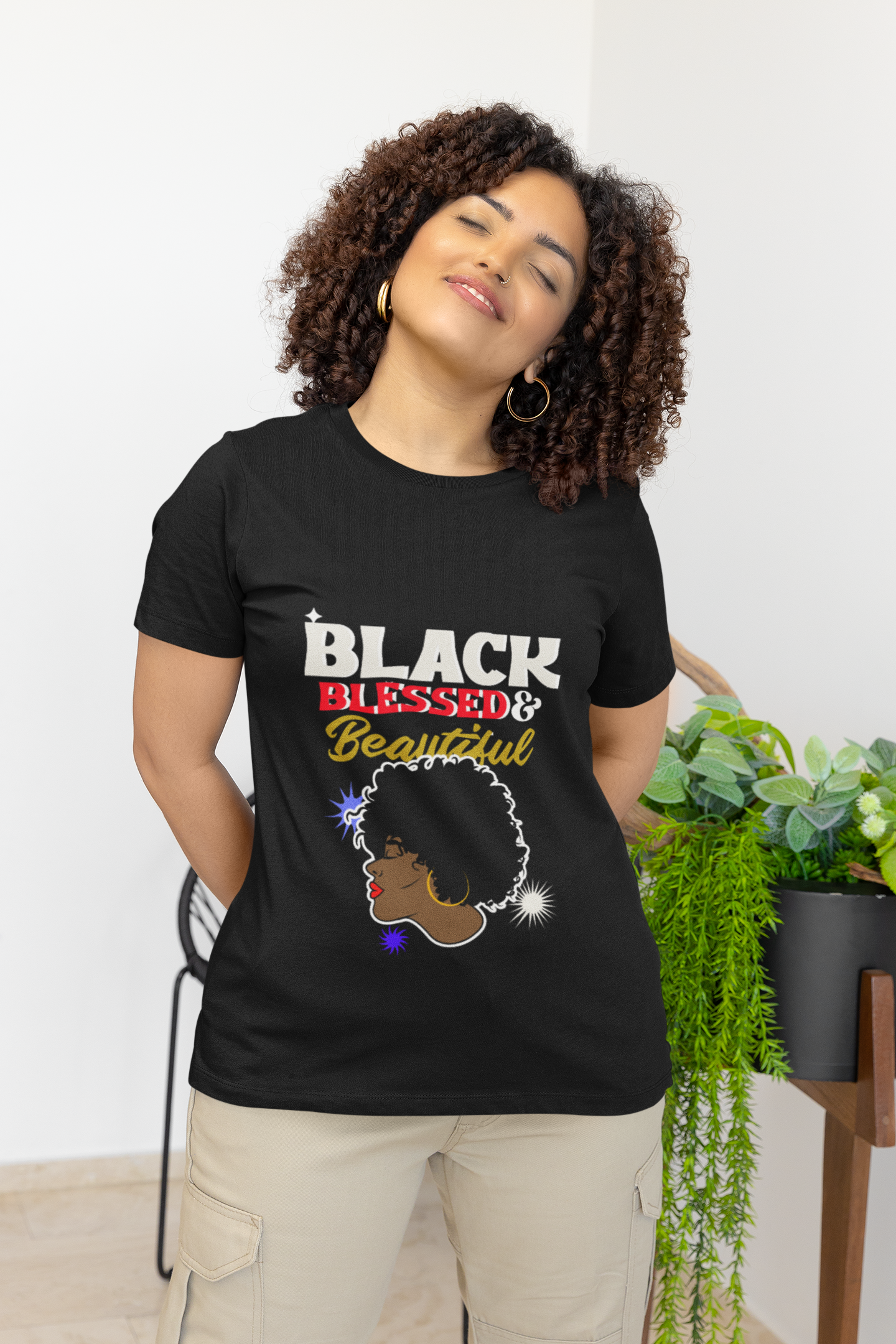 Unisex "Blk and Blessed" Graphic Tee shirt