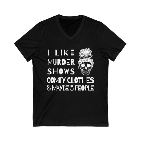 Women's Graphic V-Neck "I like.." Tee-Shirt