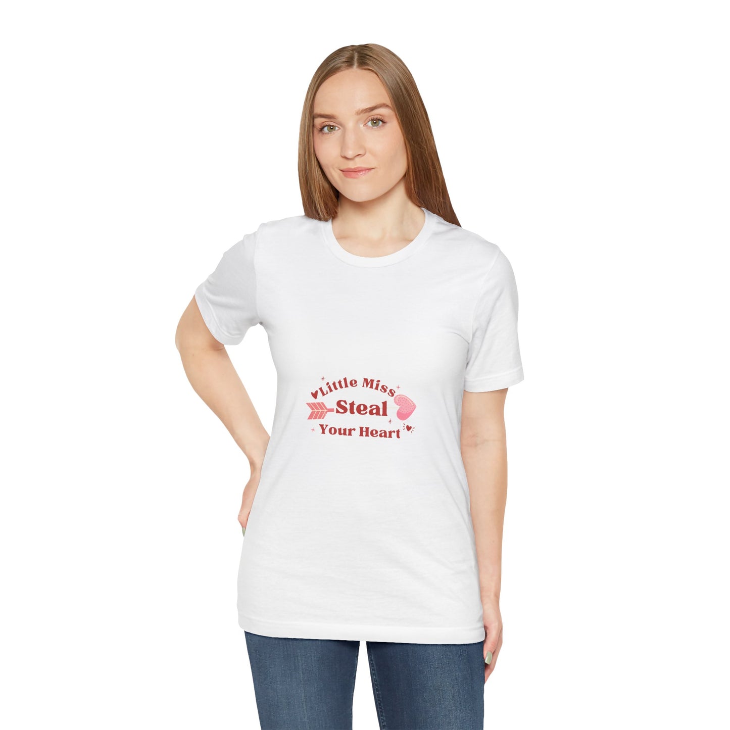 Unisex Jersey Short Sleeve "Little Miss Steal Your Heart" Tee