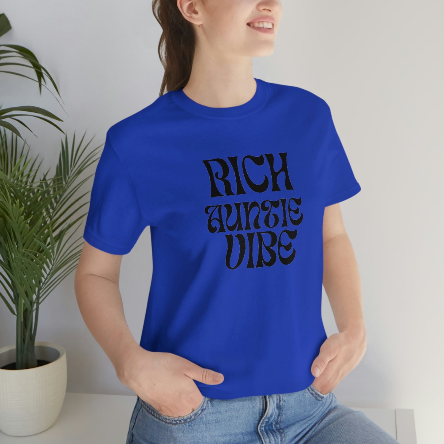 Unisex Graphic "Rich Auntie Vibe" Tee shirt