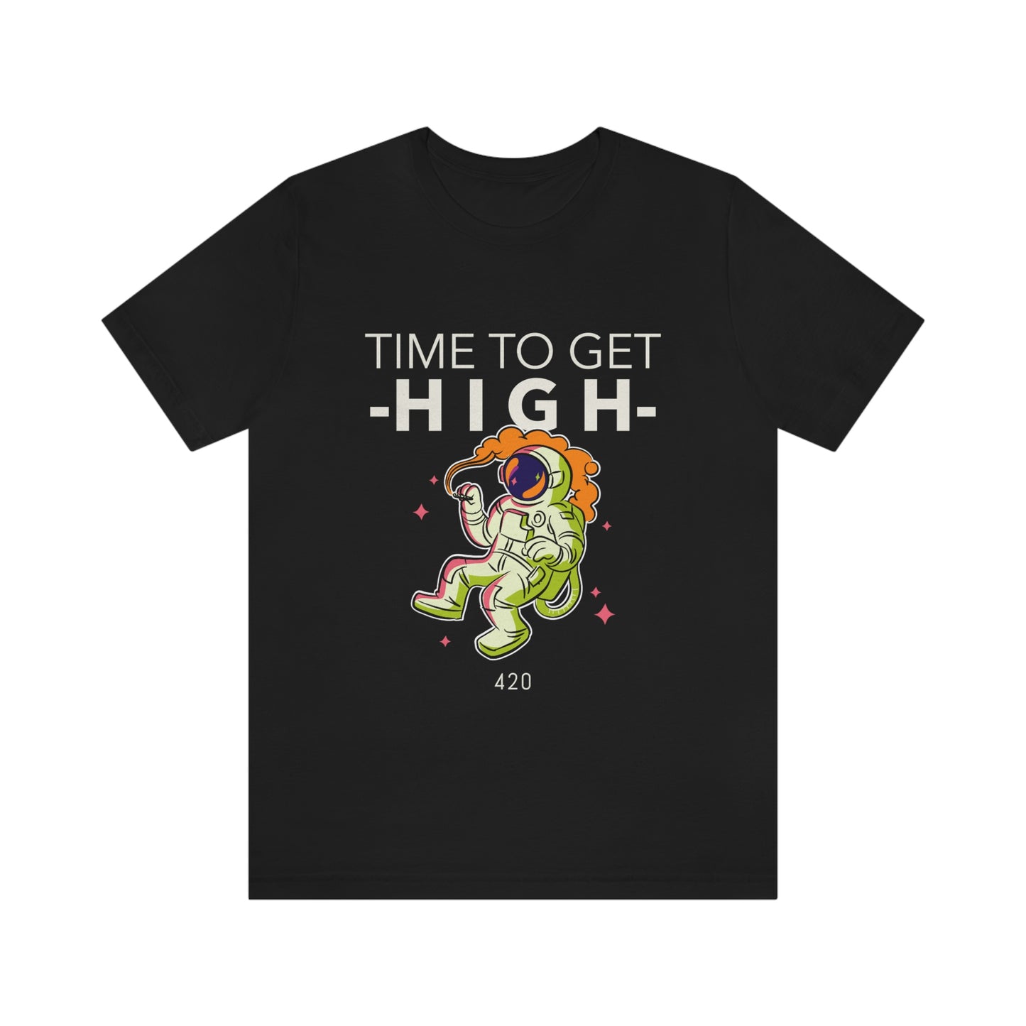 Unisex  "Time to Get High"  Graphic Tee shirt