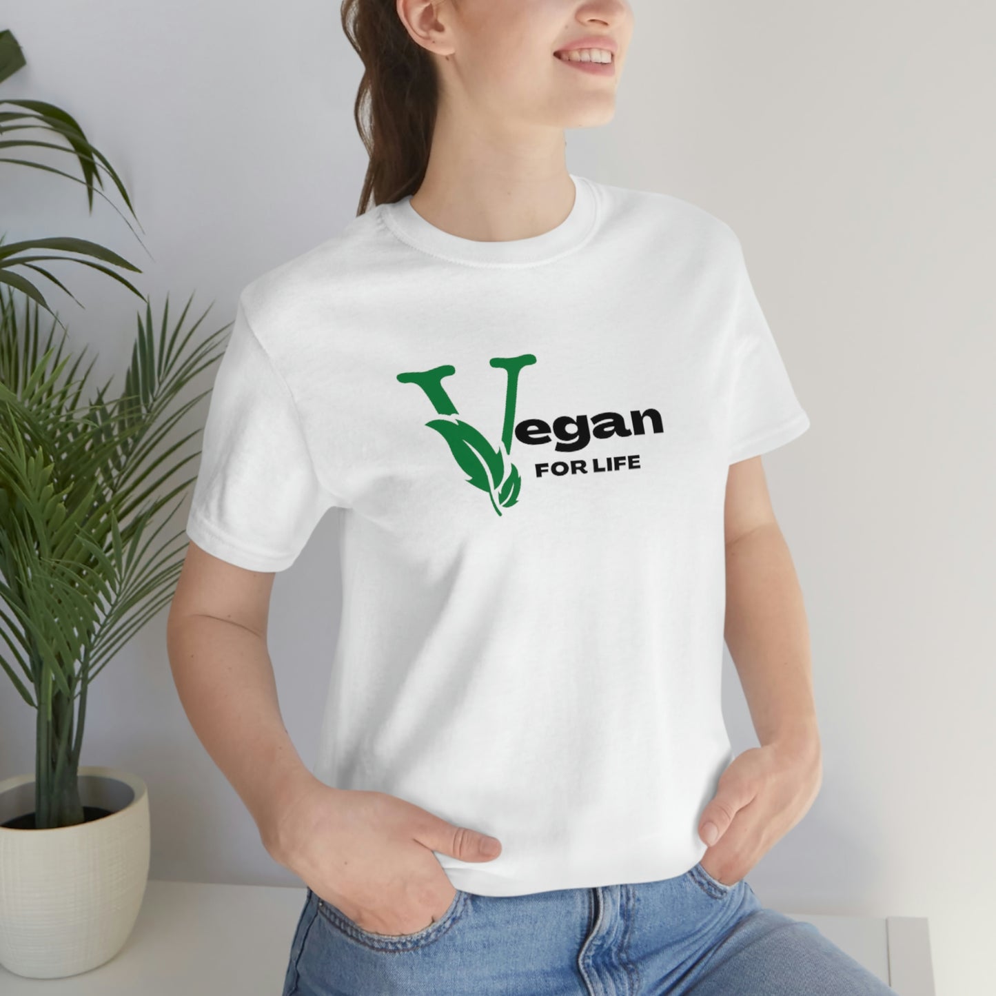 Unisex "Vegan for Life"  Graphic Tee shirt