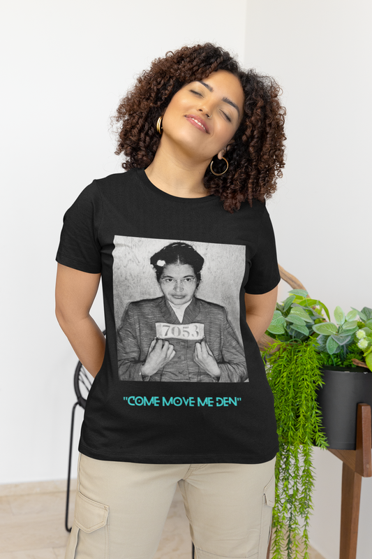 Unisex Blk  Rosa Park Mug Shot Graphic T-shirt