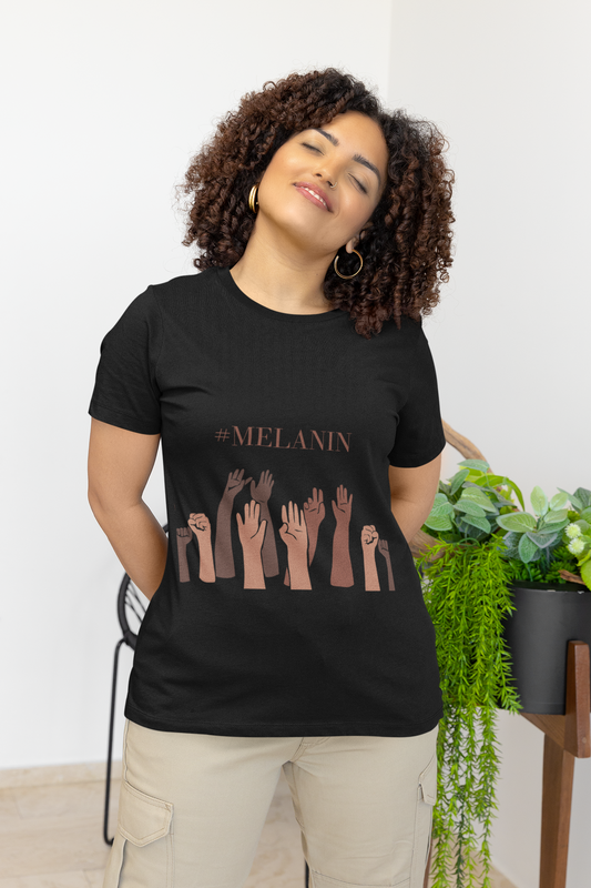 Unisex Blk  Graphic  "Melanin" Tee shirt