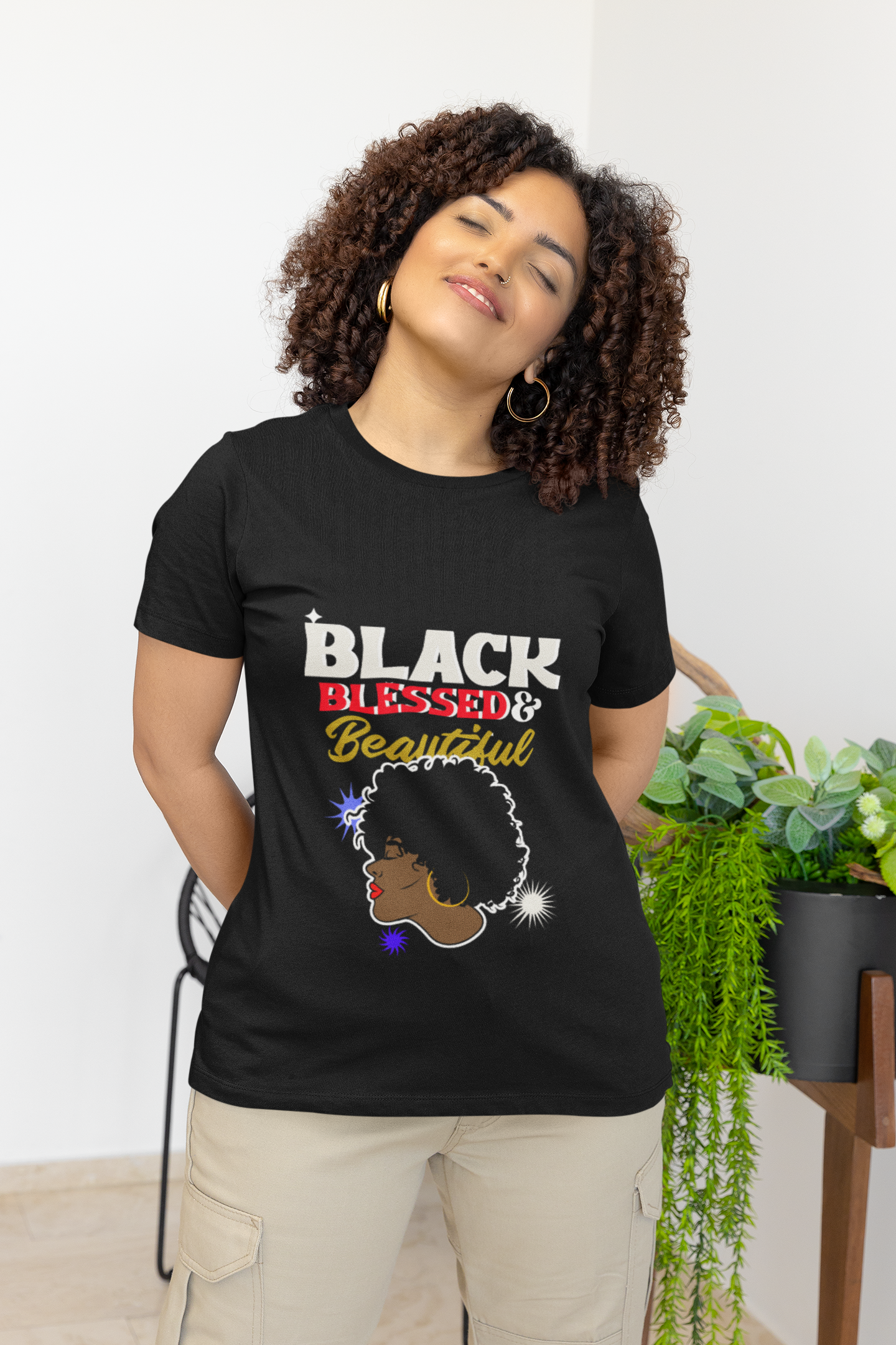 Unisex  "Blk and Blessed" Graphic Tee shirt