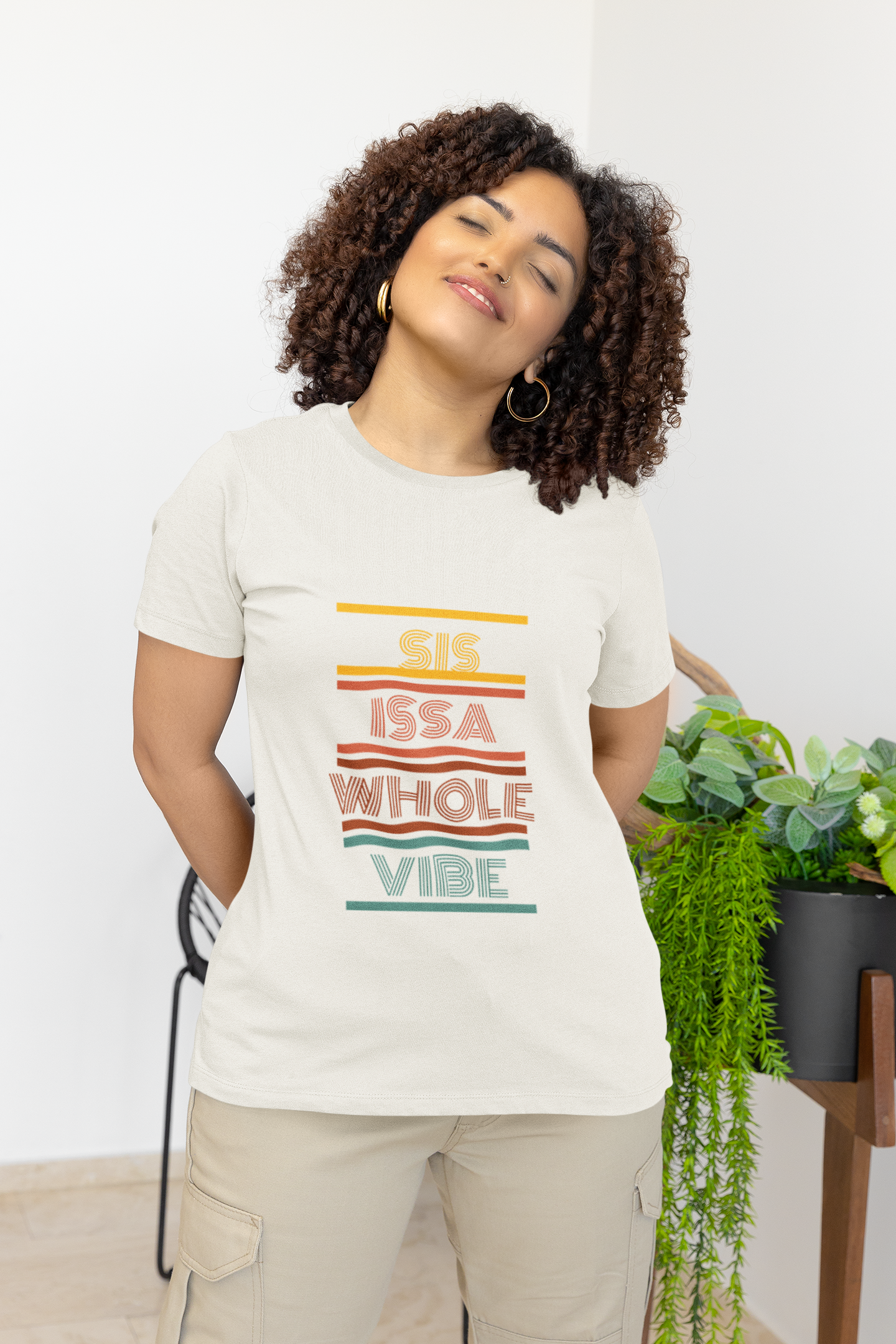 Unisex  Blk "issa whole vibe"  Graphic Tee shirt